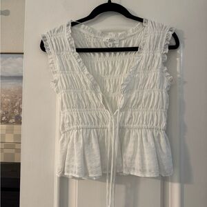 White Sleeveless Top